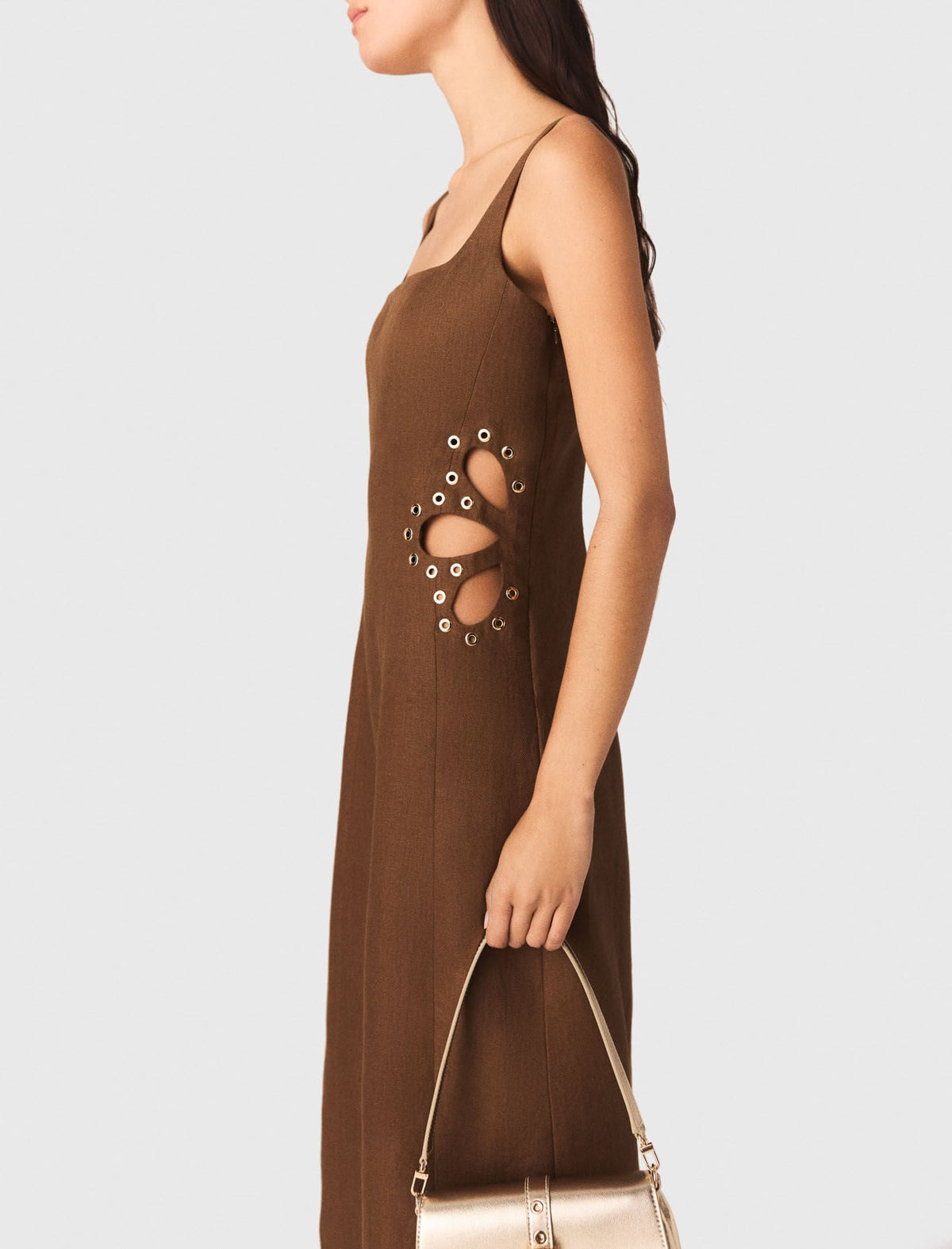 Linen blend maxi dress | Maje