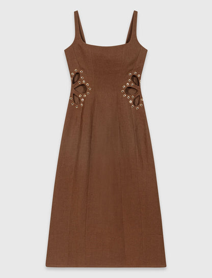 Linen blend maxi dress | Maje