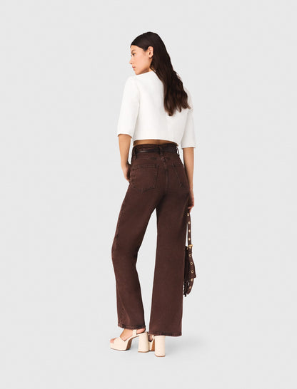 Short linen blend jacket | Maje