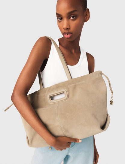 Suede Milpli tote bag | Maje
