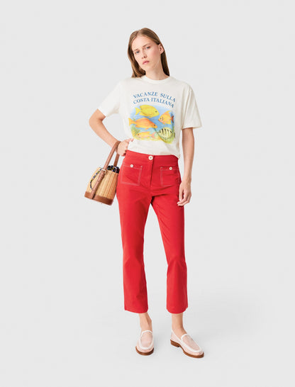 Cotton Capri trousers | Maje