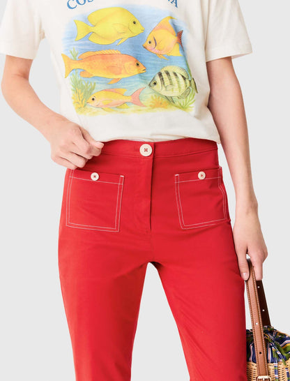Cotton Capri trousers | Maje