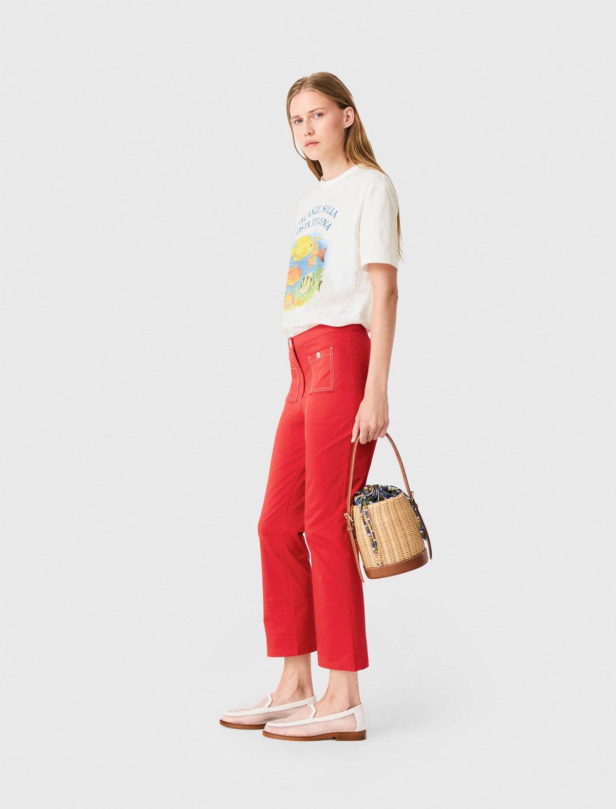 Cotton Capri trousers | Maje