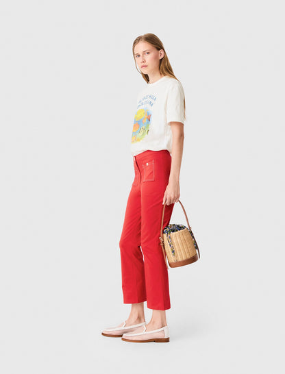 Cotton Capri trousers | Maje
