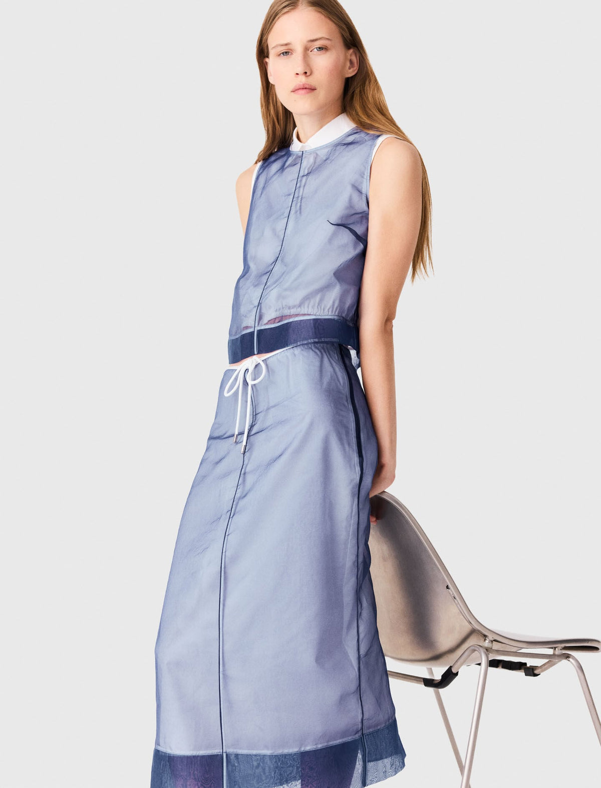 Cotton and removable organza skirt | Maje