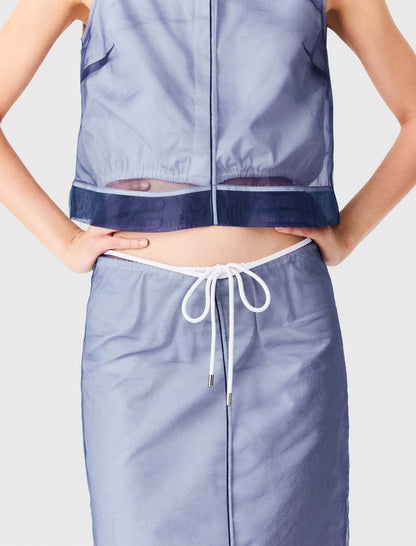 Cotton and removable organza skirt | Maje