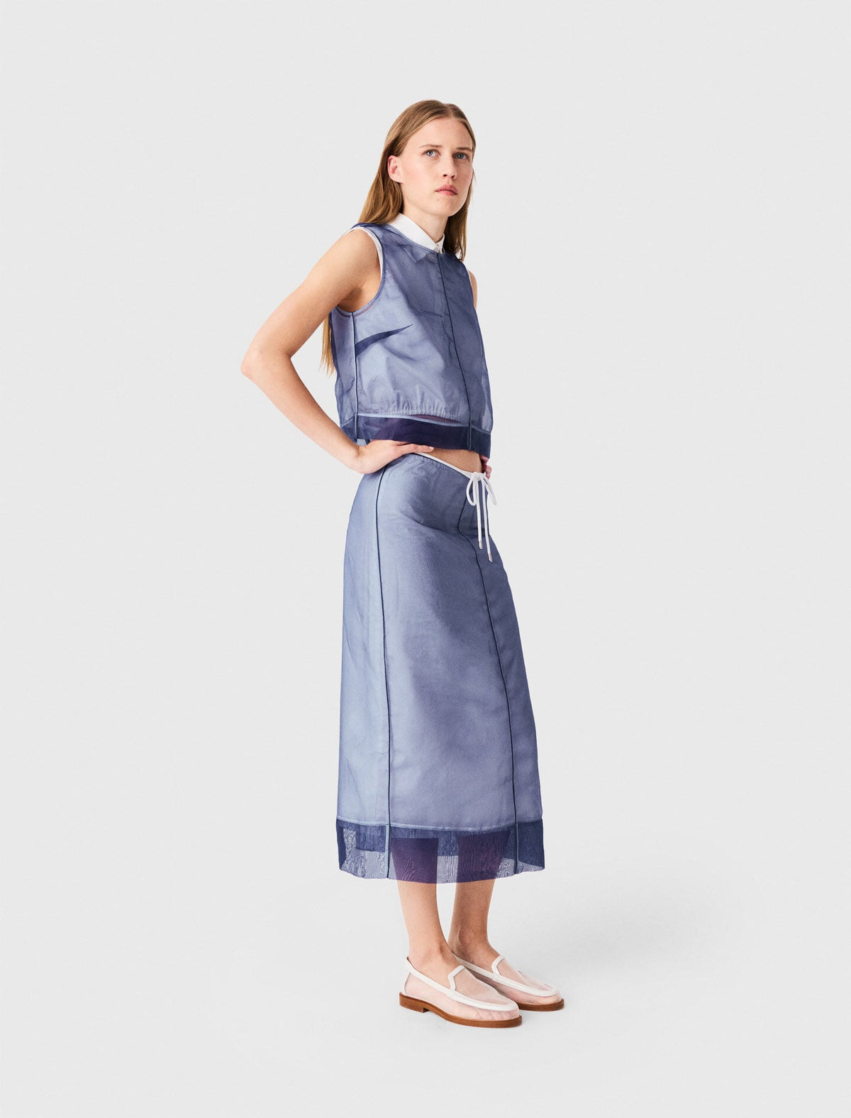 Cotton and removable organza skirt | Maje