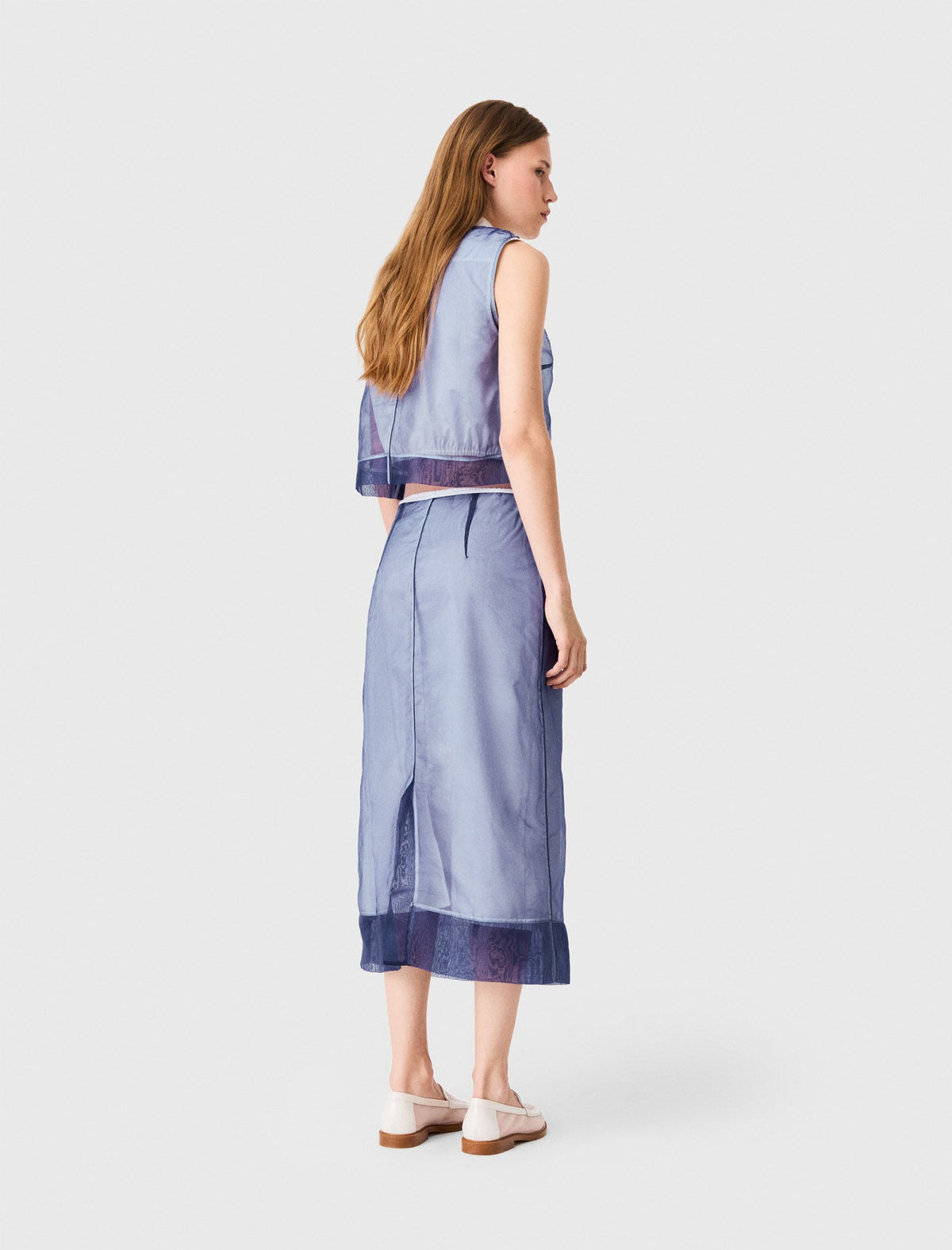 Cotton top with removable organza | Maje