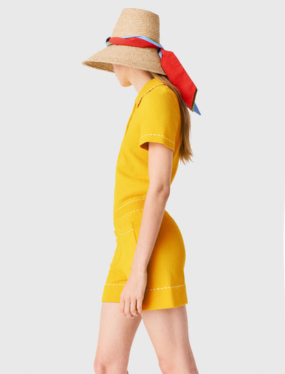 Knit playsuit with polo collar | Maje
