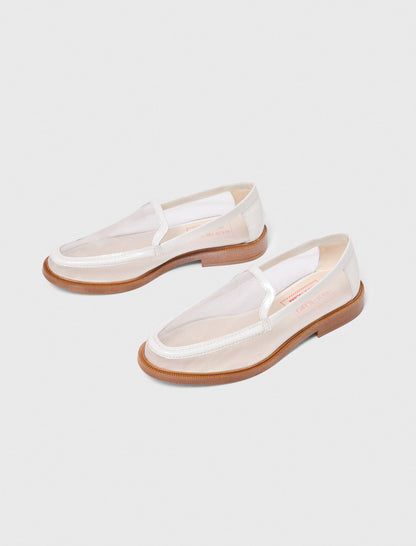 Leather and mesh loafers | Maje