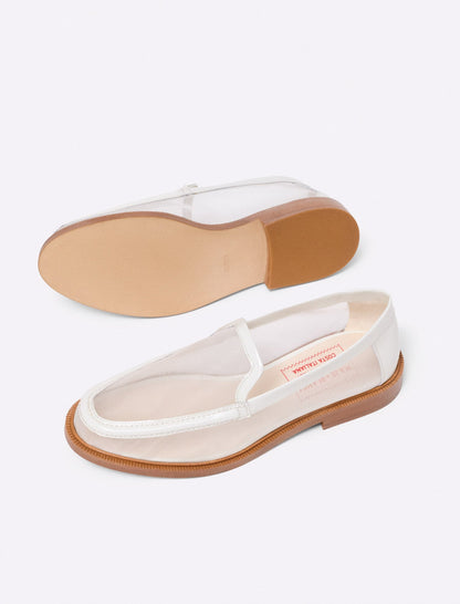 Leather and mesh loafers | Maje