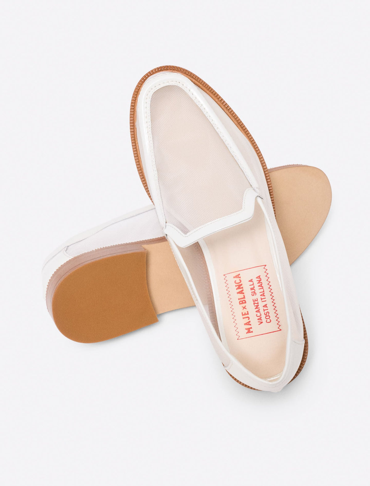 Leather and mesh loafers | Maje