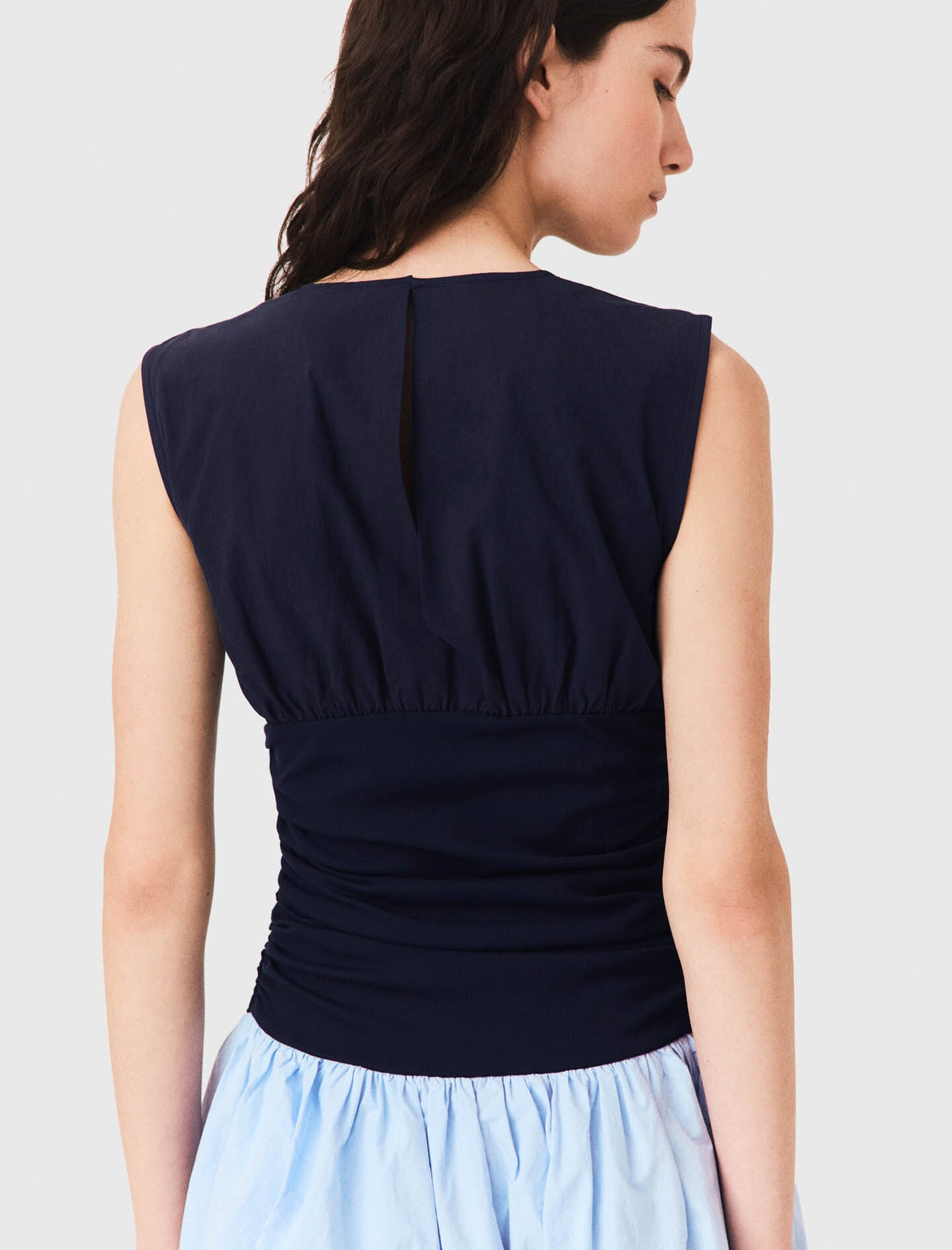 Jersey and cotton mix dress | Maje