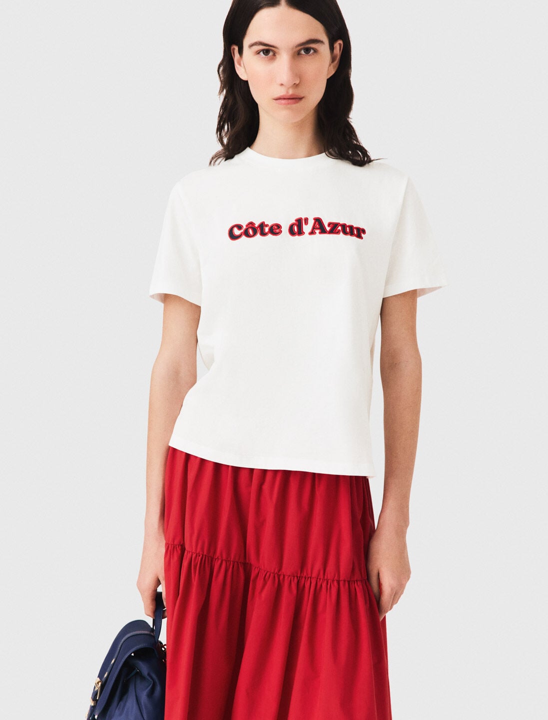 T-shirt with embroidery | Maje