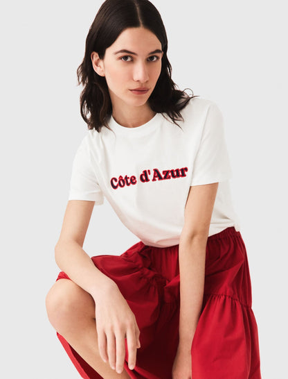 T-shirt with embroidery | Maje