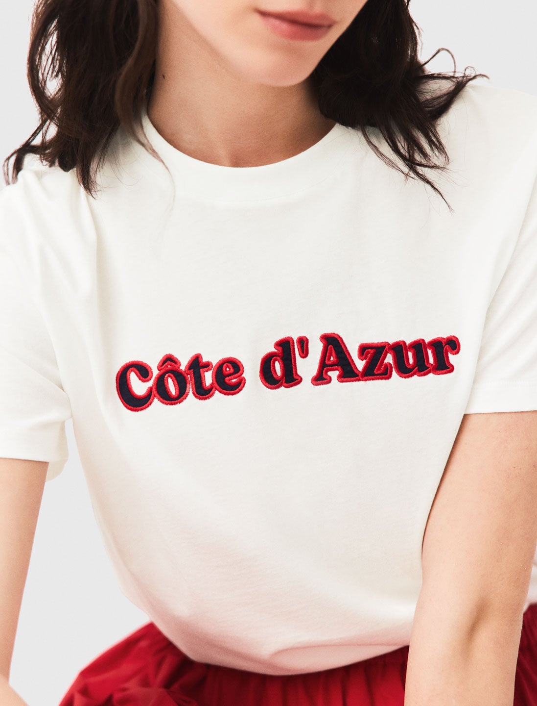 T-shirt with embroidery | Maje