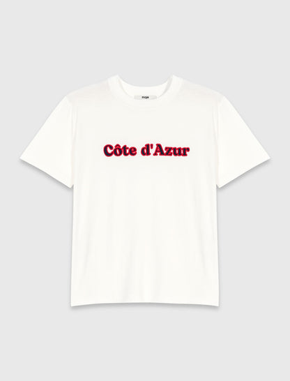 T-shirt with embroidery | Maje