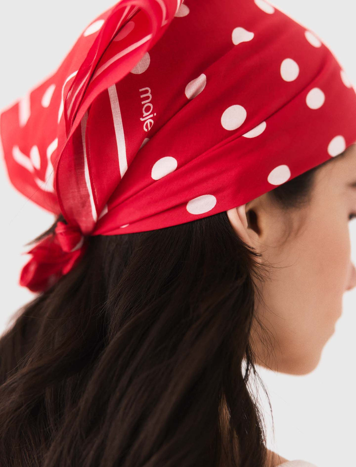 Polka dot cotton bandana | Maje
