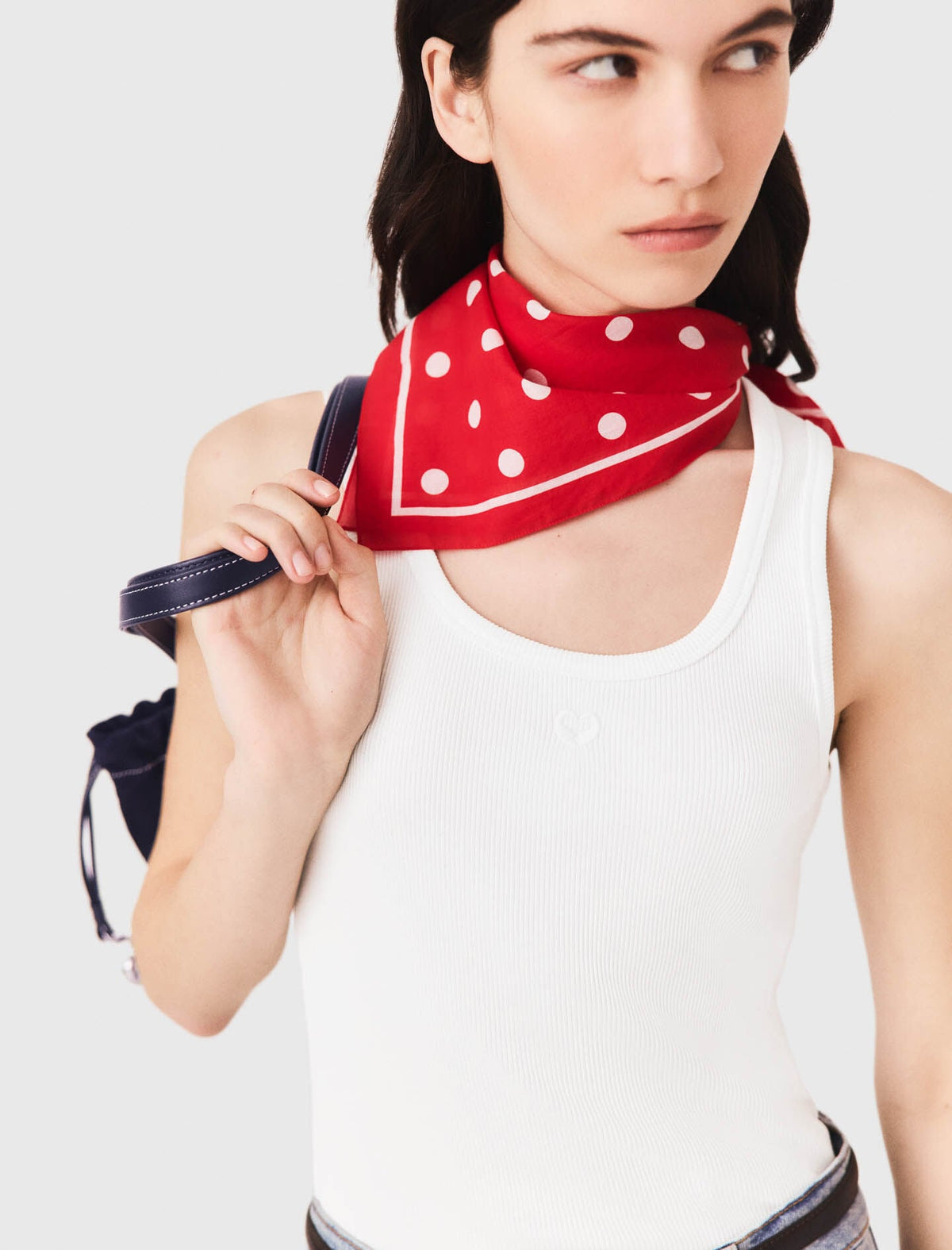 Polka dot cotton bandana | Maje