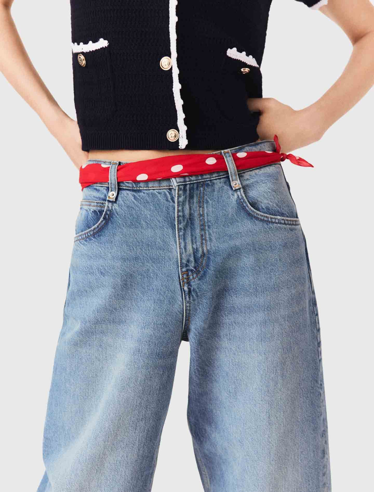Polka dot cotton bandana | Maje