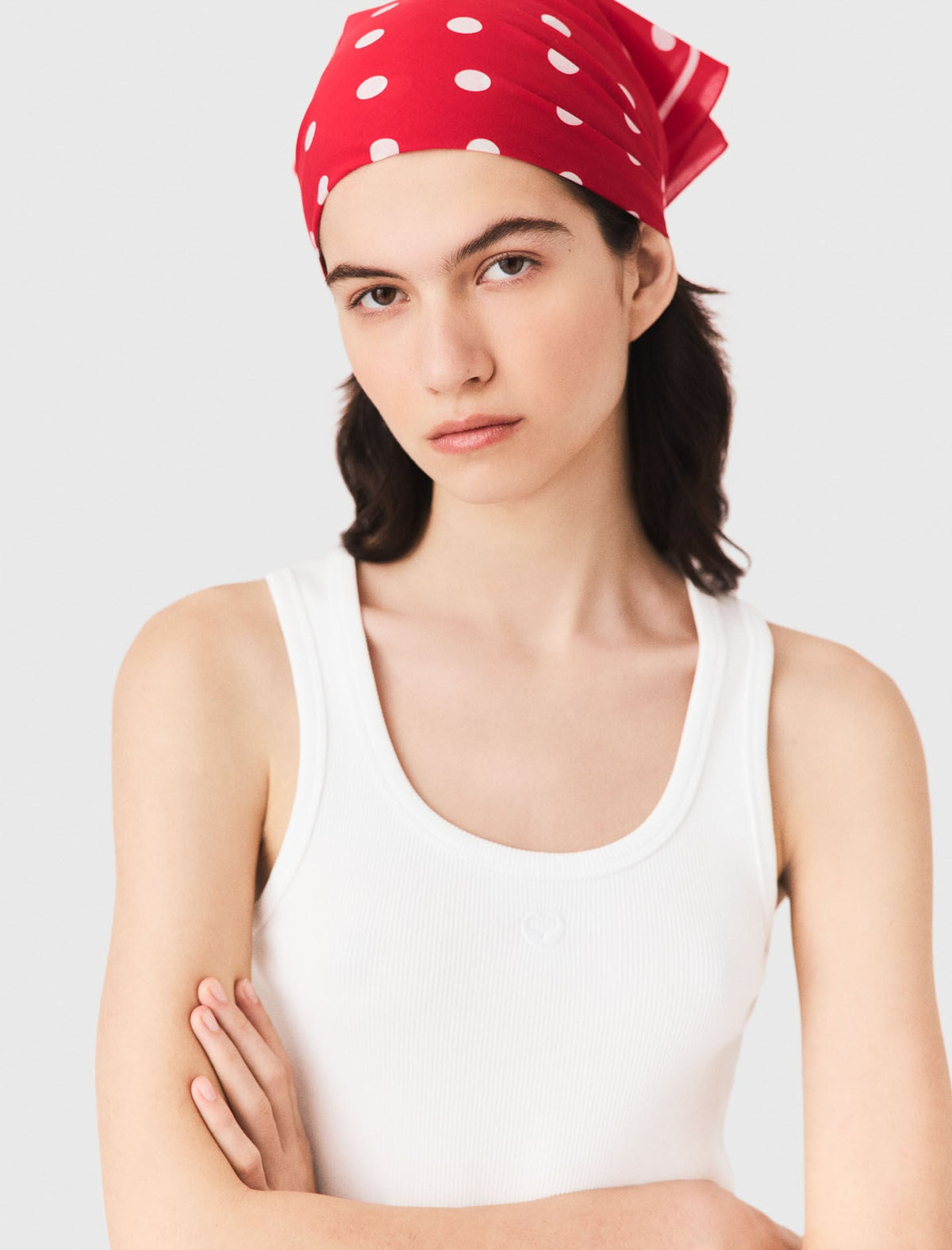 Polka dot cotton bandana | Maje