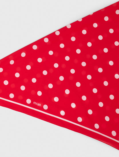 Polka dot cotton bandana | Maje