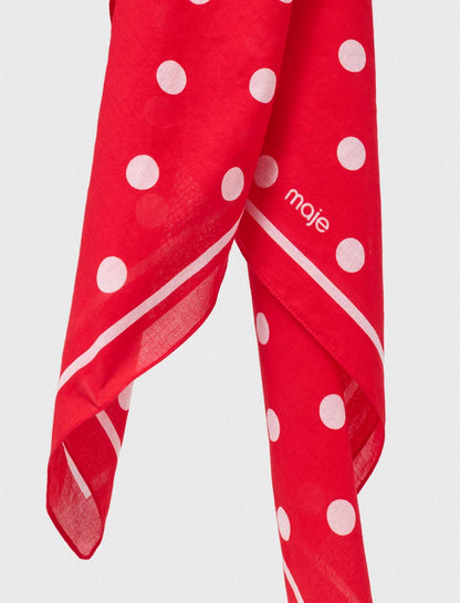 Polka dot cotton bandana | Maje