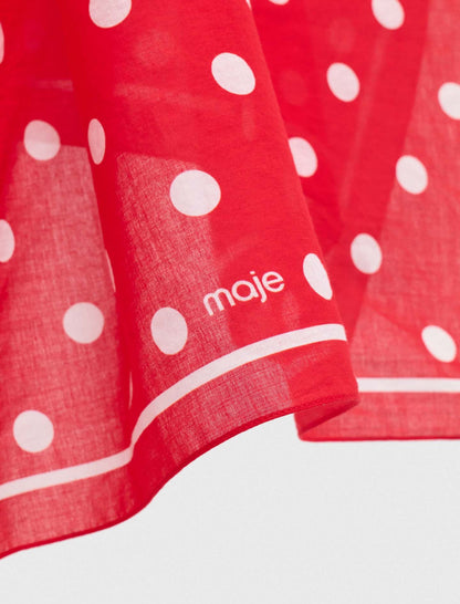 Polka dot cotton bandana | Maje