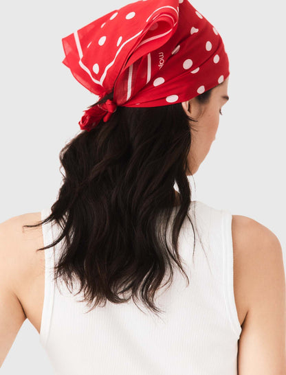 Polka dot cotton bandana | Maje