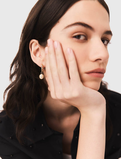 Twisted bead hoop earrings | Maje