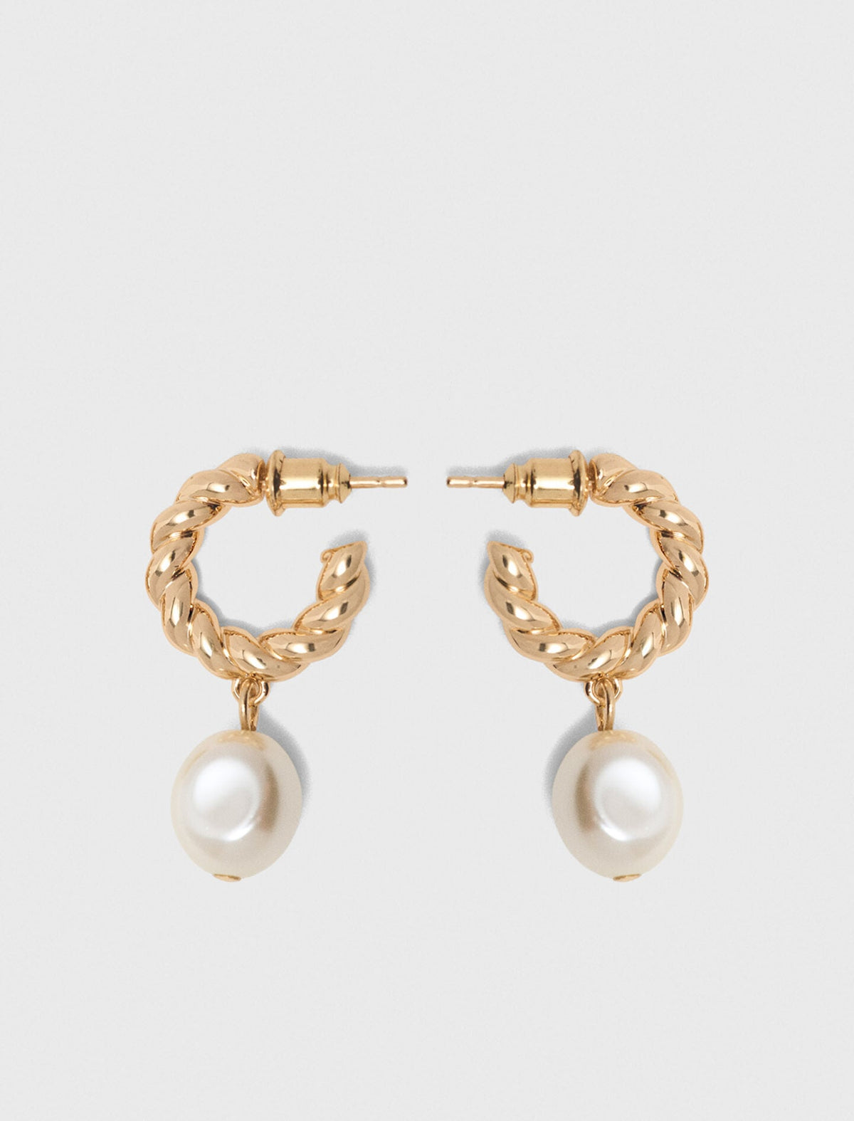 Twisted bead hoop earrings | Maje