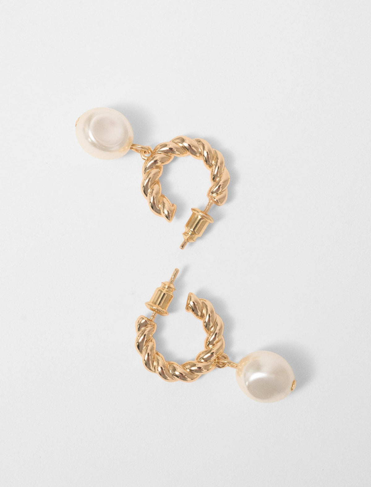 Twisted bead hoop earrings | Maje