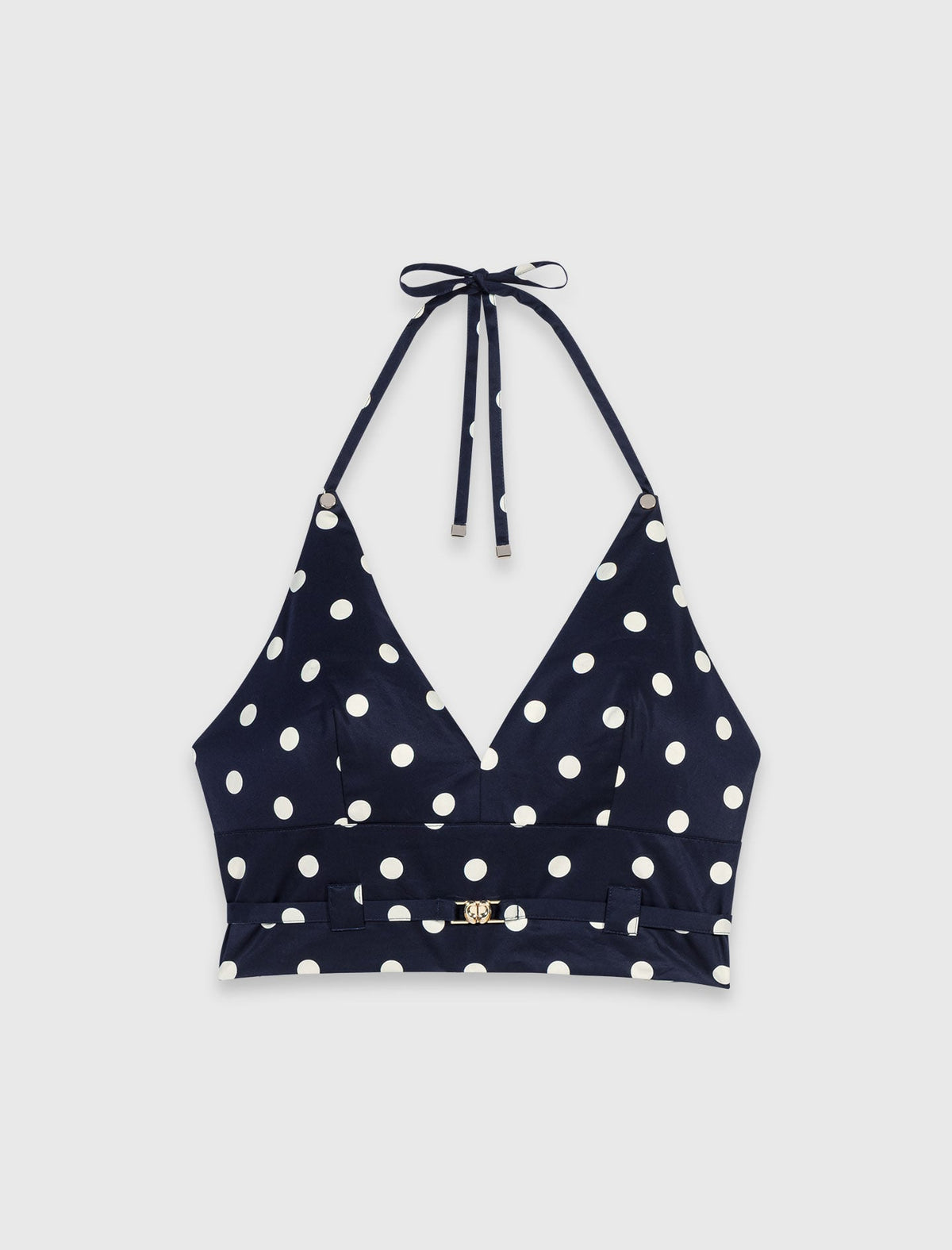Backless linen blend top | Maje