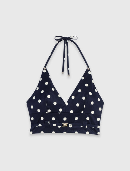Backless linen blend top | Maje