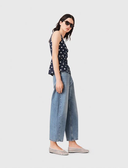 Long linen blend vest | Maje