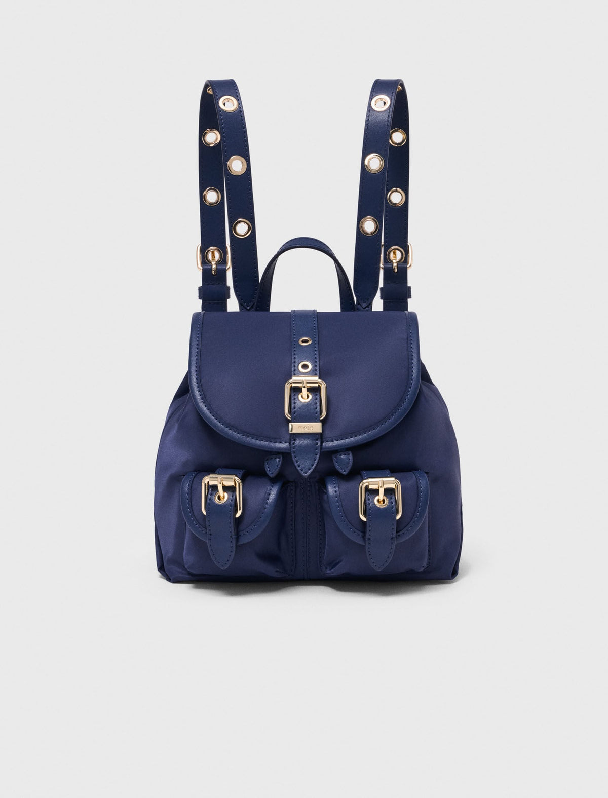 Mini leather and nylon backpack | Maje