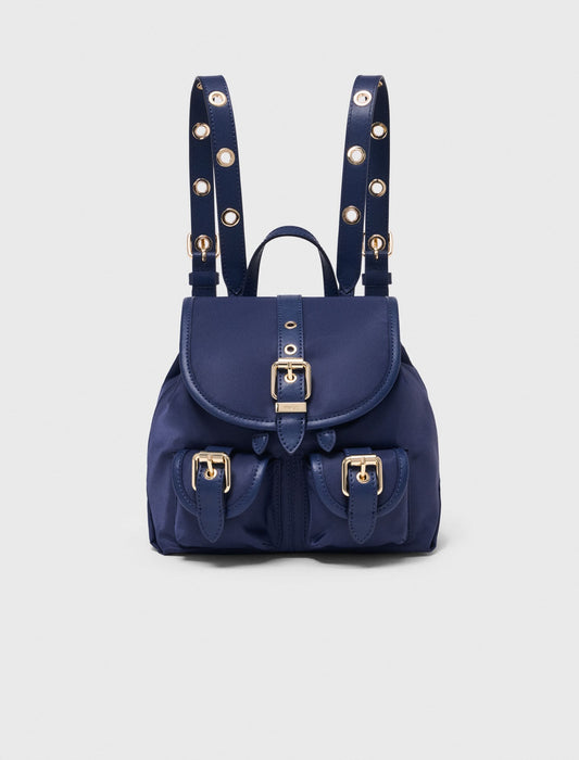 Mini leather and nylon backpack | Maje