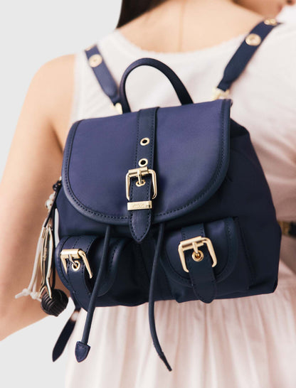 Mini leather and nylon backpack | Maje