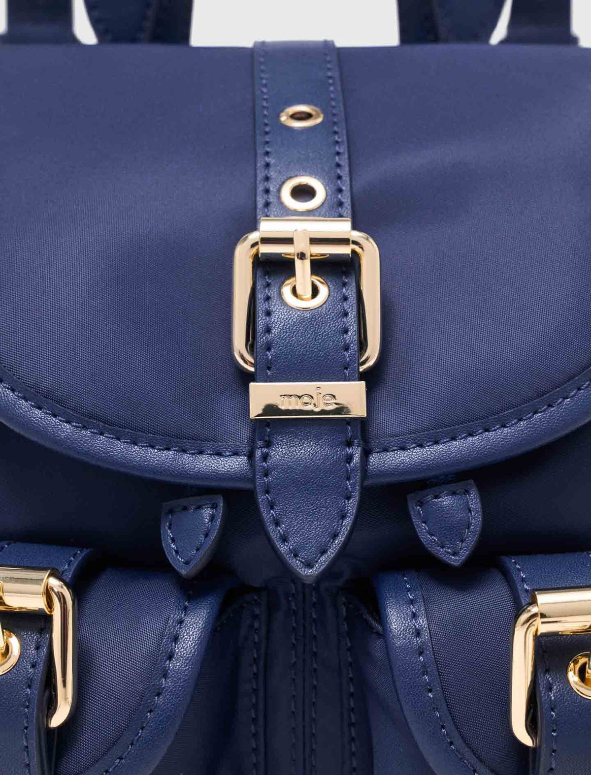 Mini leather and nylon backpack | Maje