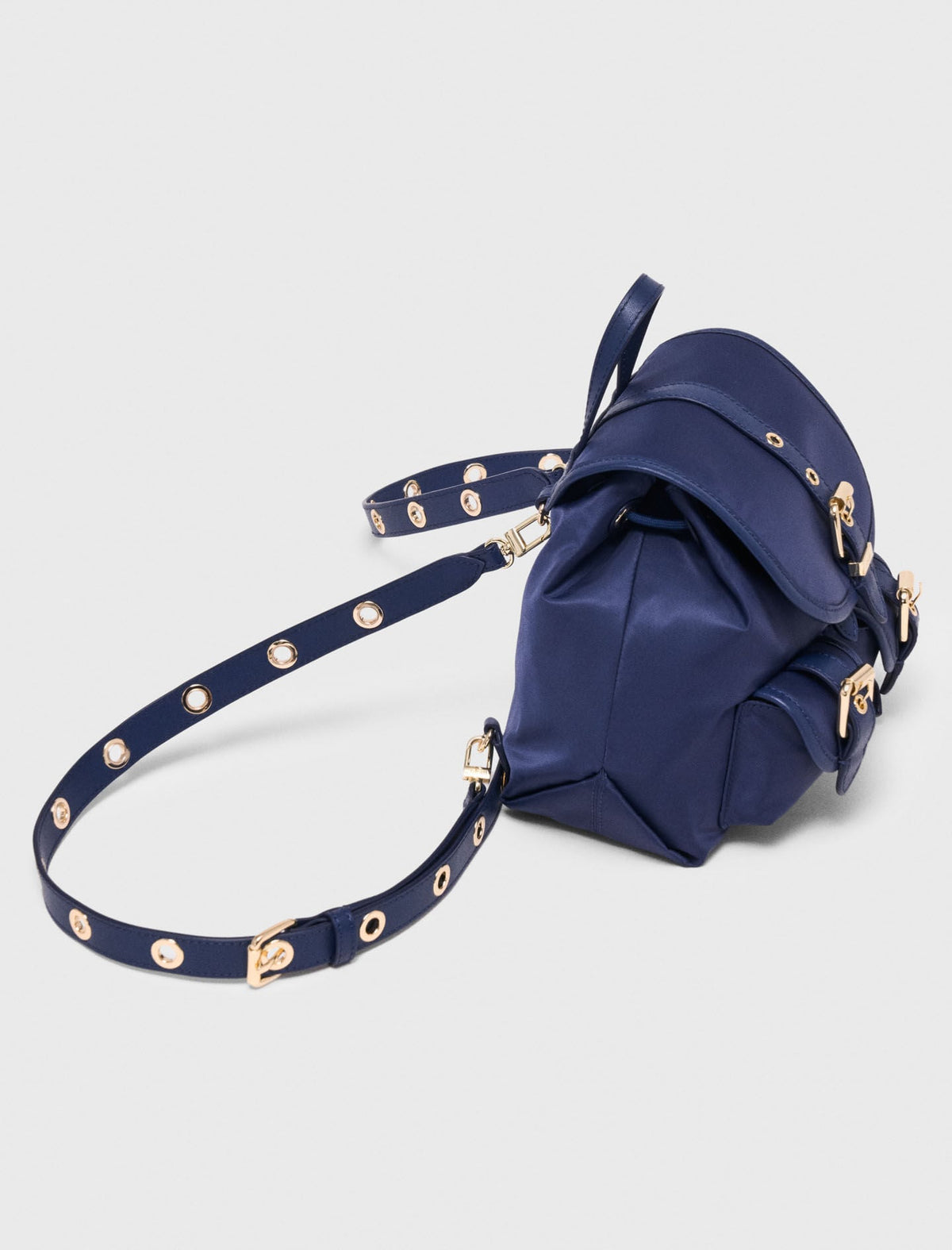 Mini leather and nylon backpack | Maje