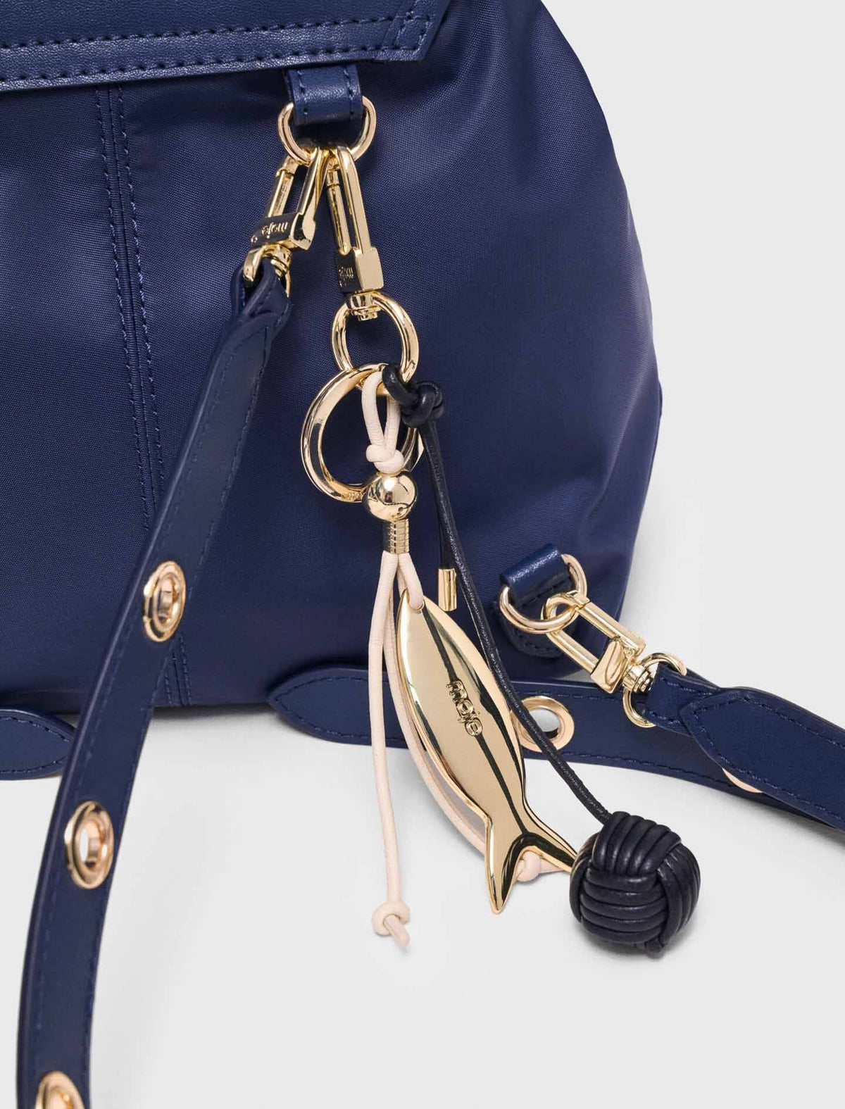 Mini leather and nylon backpack | Maje