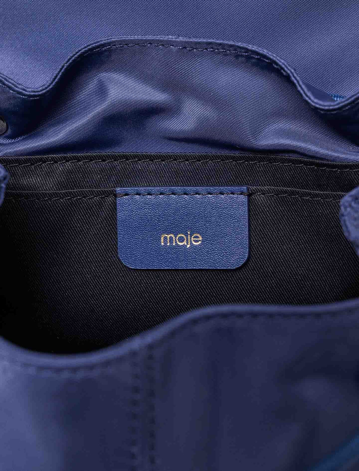 Mini leather and nylon backpack | Maje