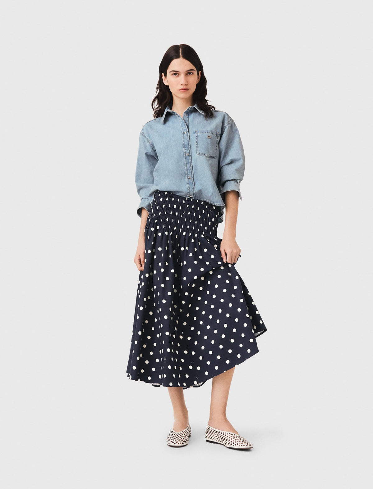 Long cotton skirt | Maje