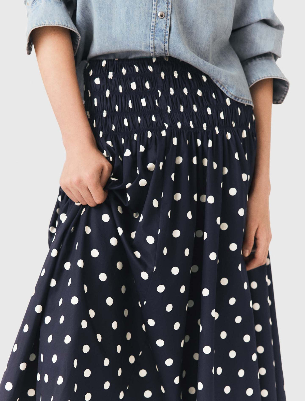 Long cotton skirt | Maje