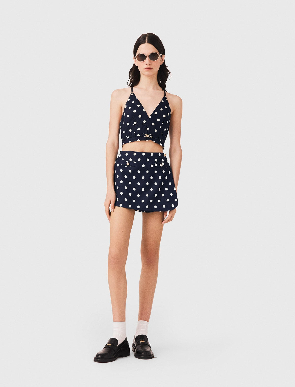 Linen blend skort | Maje