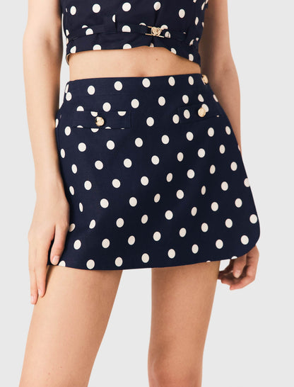 Linen blend skort | Maje