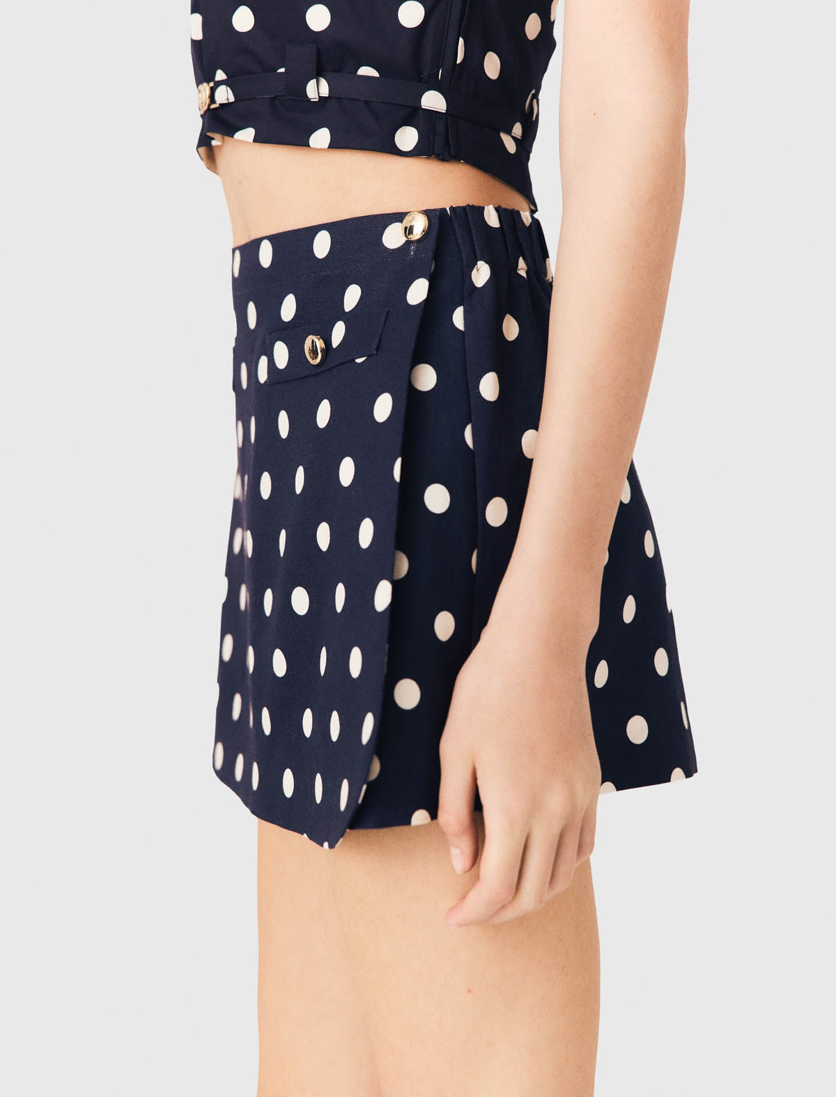 Linen blend skort | Maje