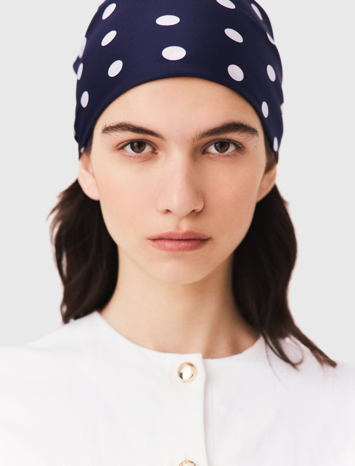 Silk polka dot bandana | Maje