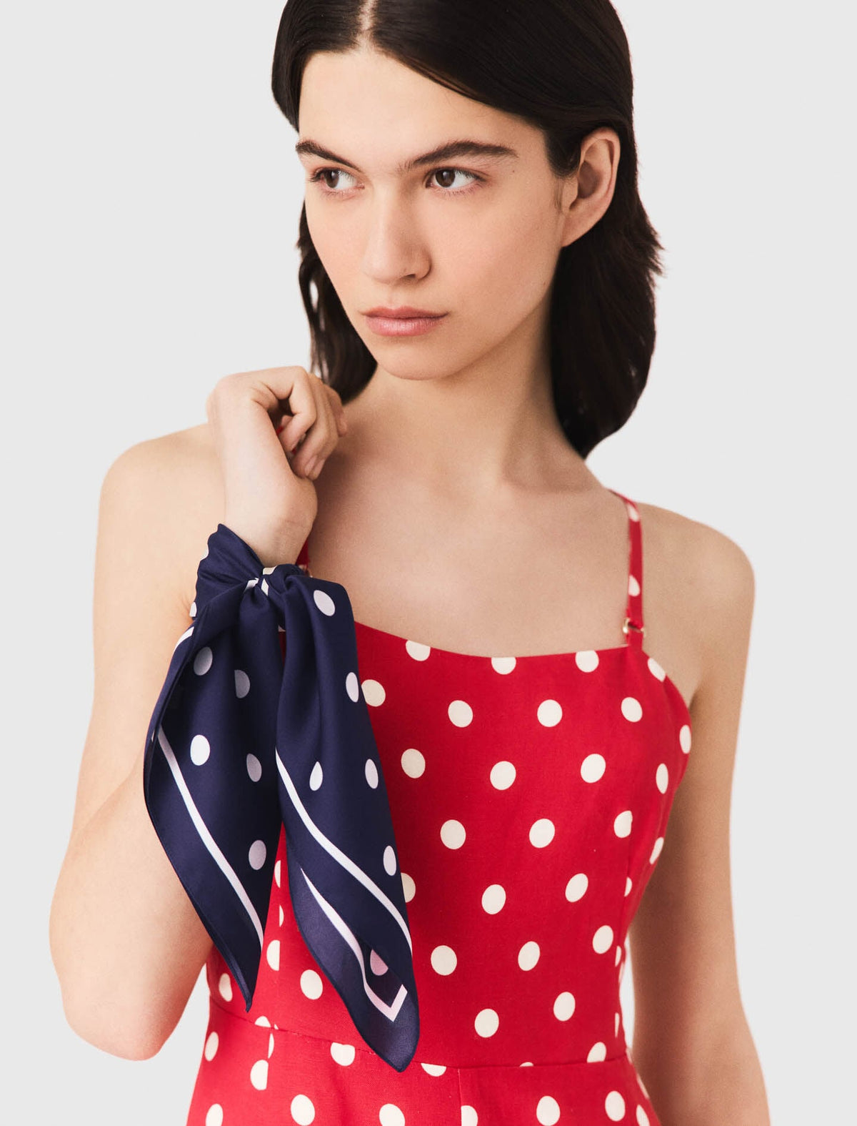 Silk polka dot bandana | Maje