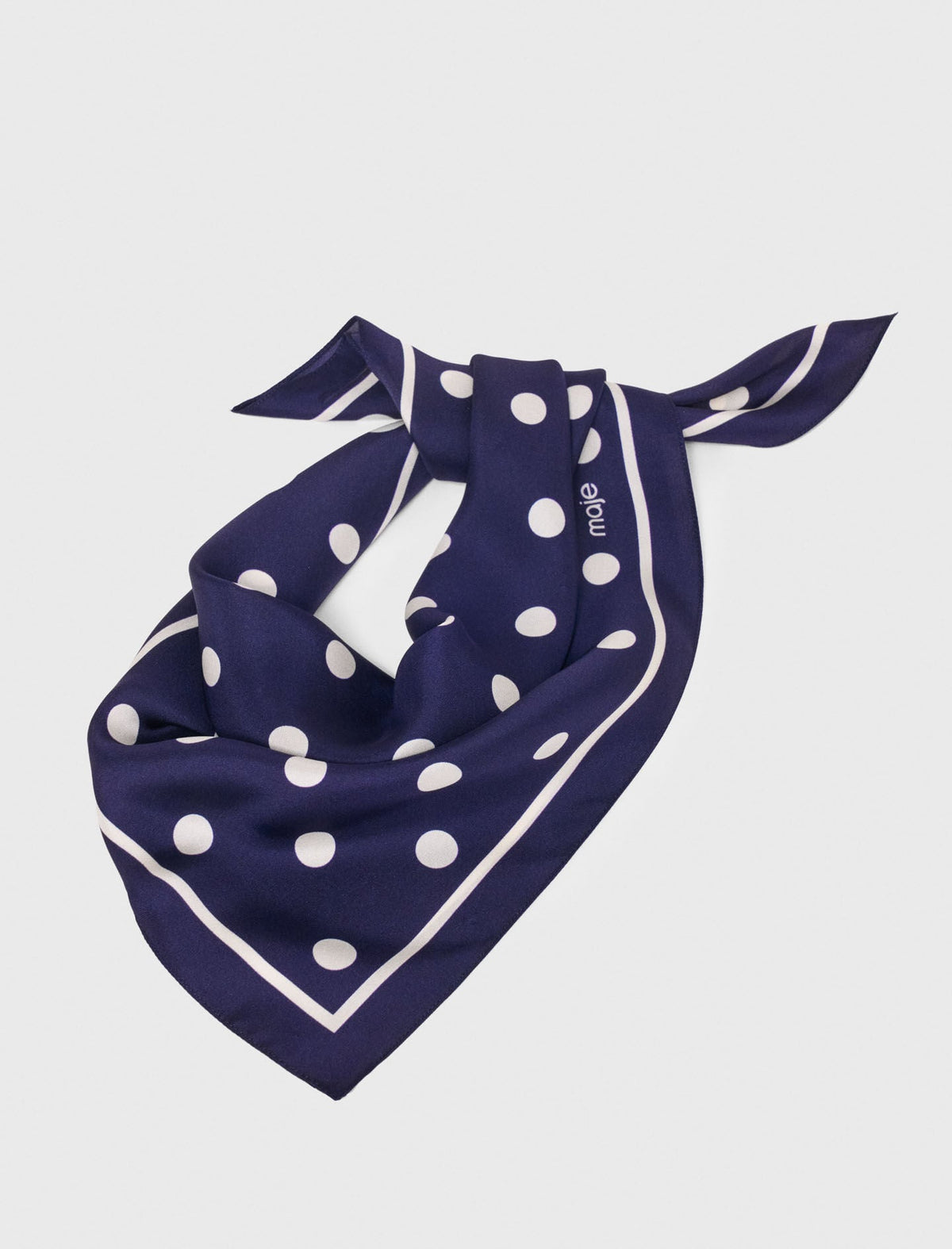 Silk polka dot bandana | Maje
